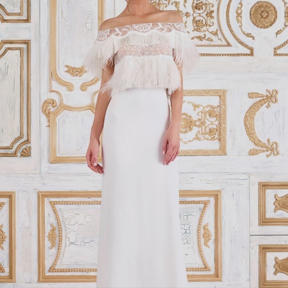 NWT Tadashi Shoji Wedding Gown (Ivory, street size 6, wedding size 8) - Picture 11 of 11